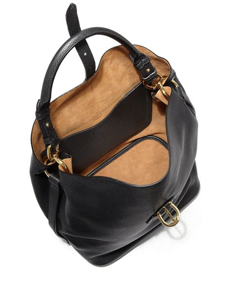 burberry sycamore hobo|Burberry black leather hobo.